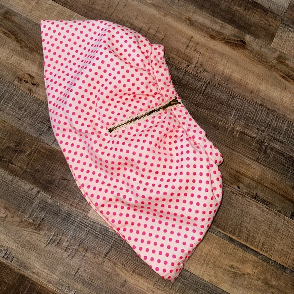 Kate Spade Girls Pink Polka Dot Skirt with Bloomers Zip Closure 18MOS
